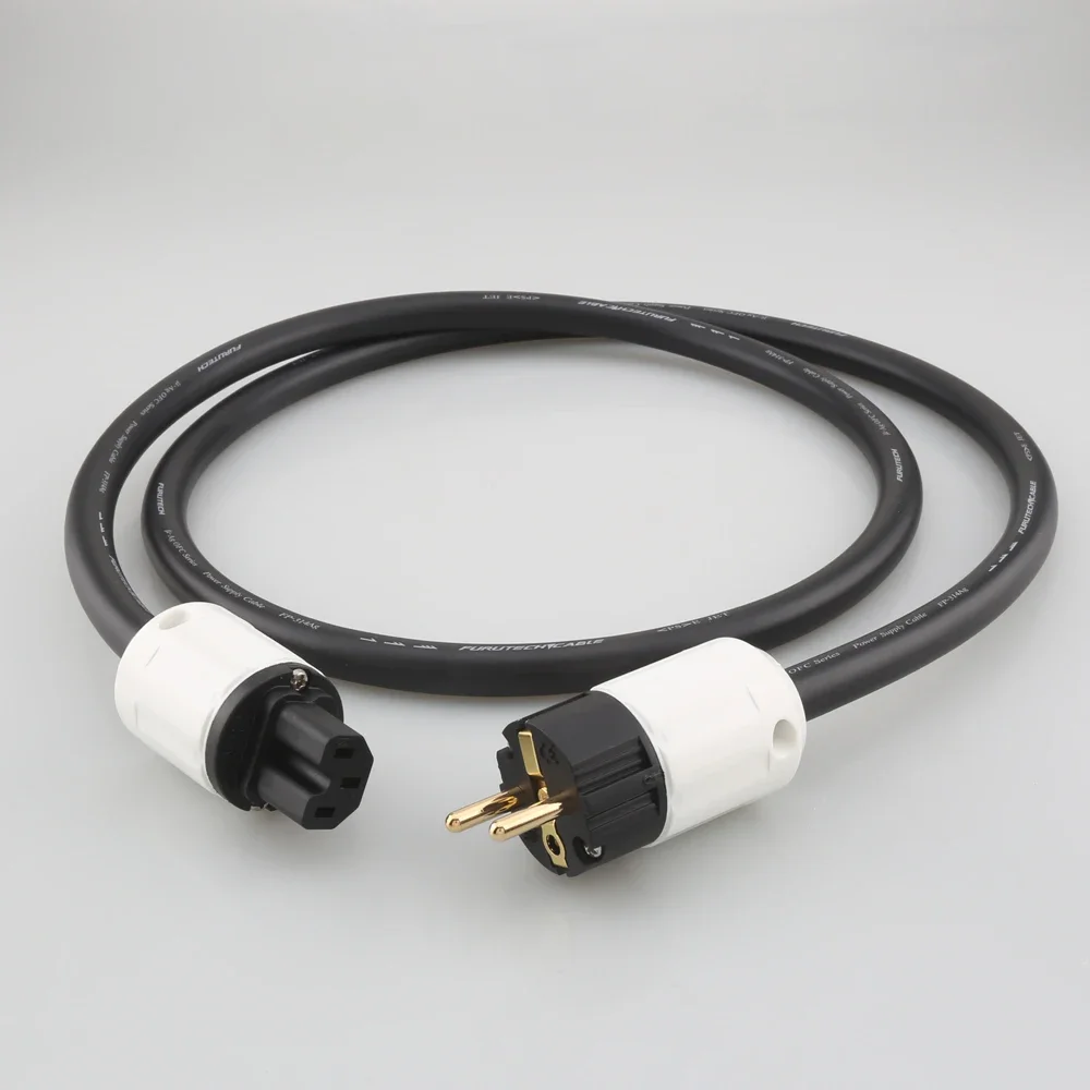 

HIFI FP-314Ag Silver Plated Speaker Aduio Amplifier Power Cable Line Power Cord with P-320E Schuko EU US Plug CD Player AC Cable