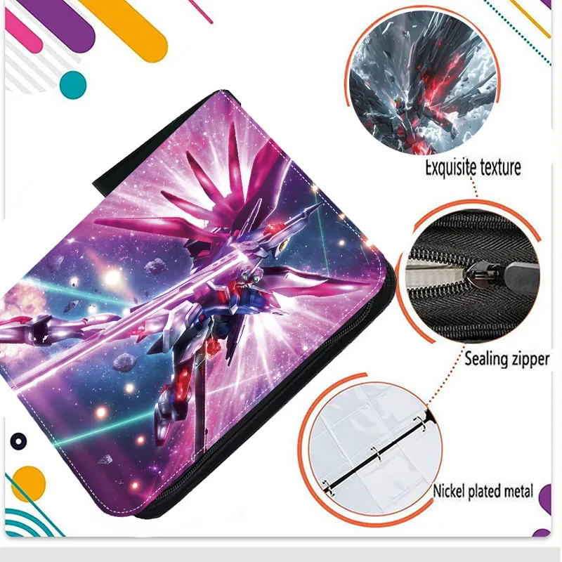 400-900pcs GUNDAM Cards Binder 4/9 Pocket Zipper PU Leather Card