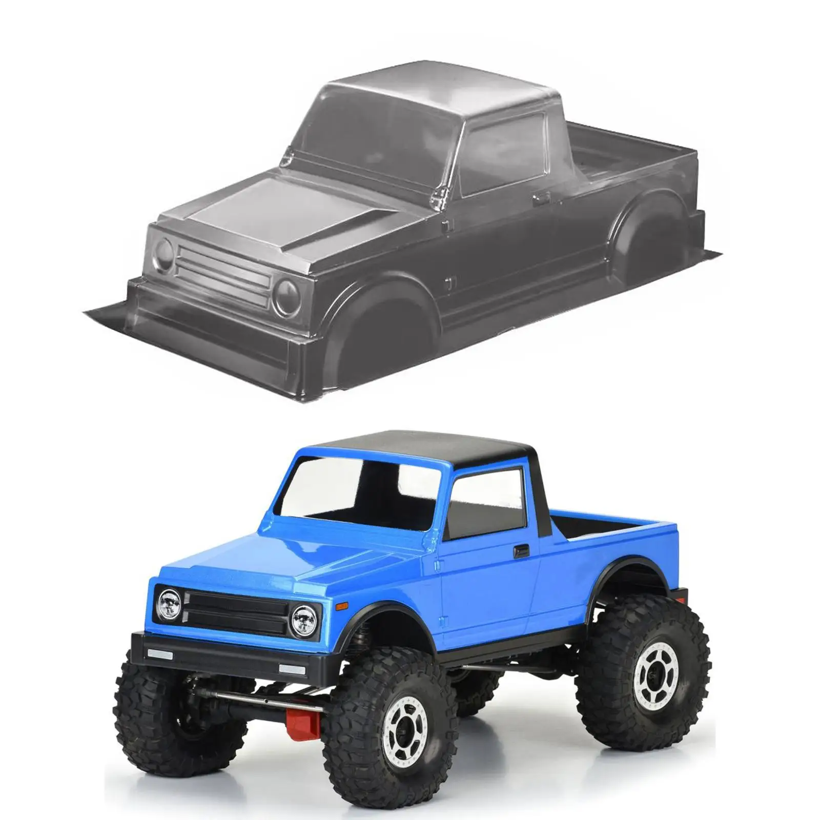 Carcasa de cuerpo de distancia entre ejes de 12,32 pulgadas DIY para SCX10 1:10 coche trepador de control remoto DIY modificado