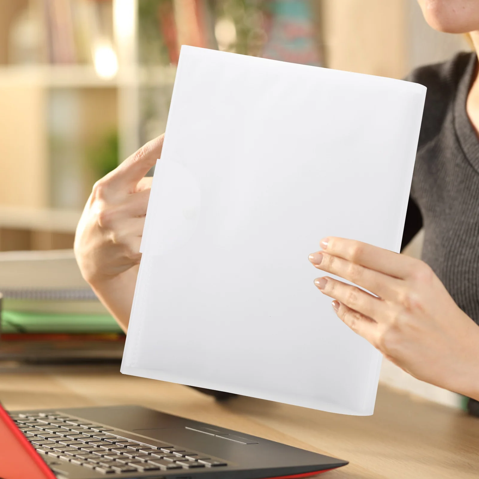 

1Pcs A3 File Organizer Portable 40 Pockets File Folder Test Paper Storage Bag Office Student Document Holder Student Supply