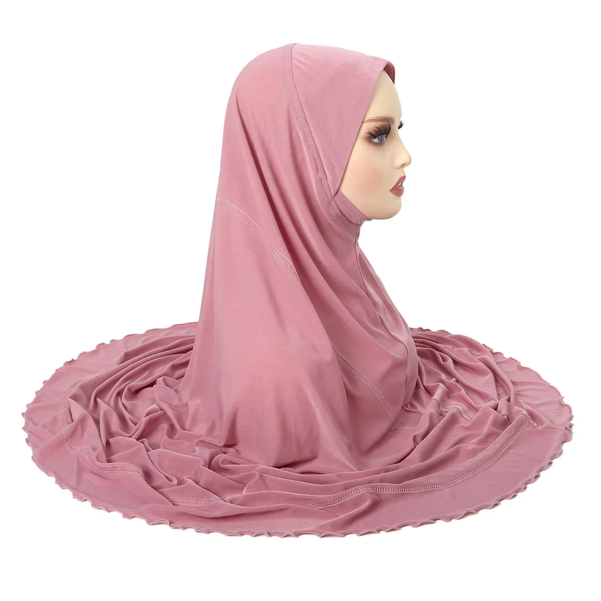 Big Size Pray Hijab Muslim Scarf Hat Instant Headwrap Cover Chest Large Headscarf Islamic Amira Niqab Nikab Arabic Khimar Shawl