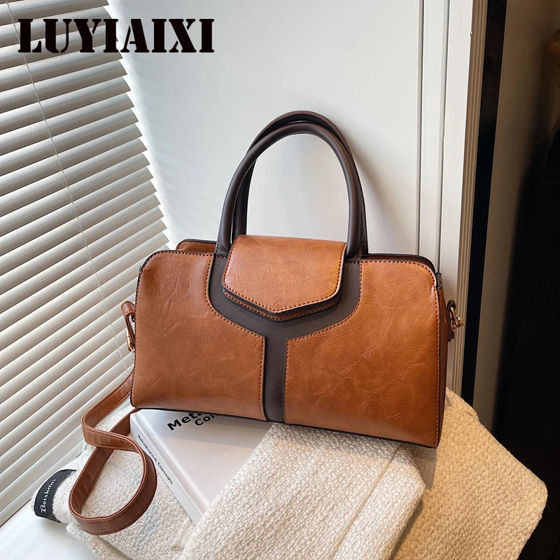 

Genuine Brand Soft Leather Handbag for Women Luxury Designer Shoulder Crossbody Bag 3-layer Top-Handle Bags Ladies Commute Purse