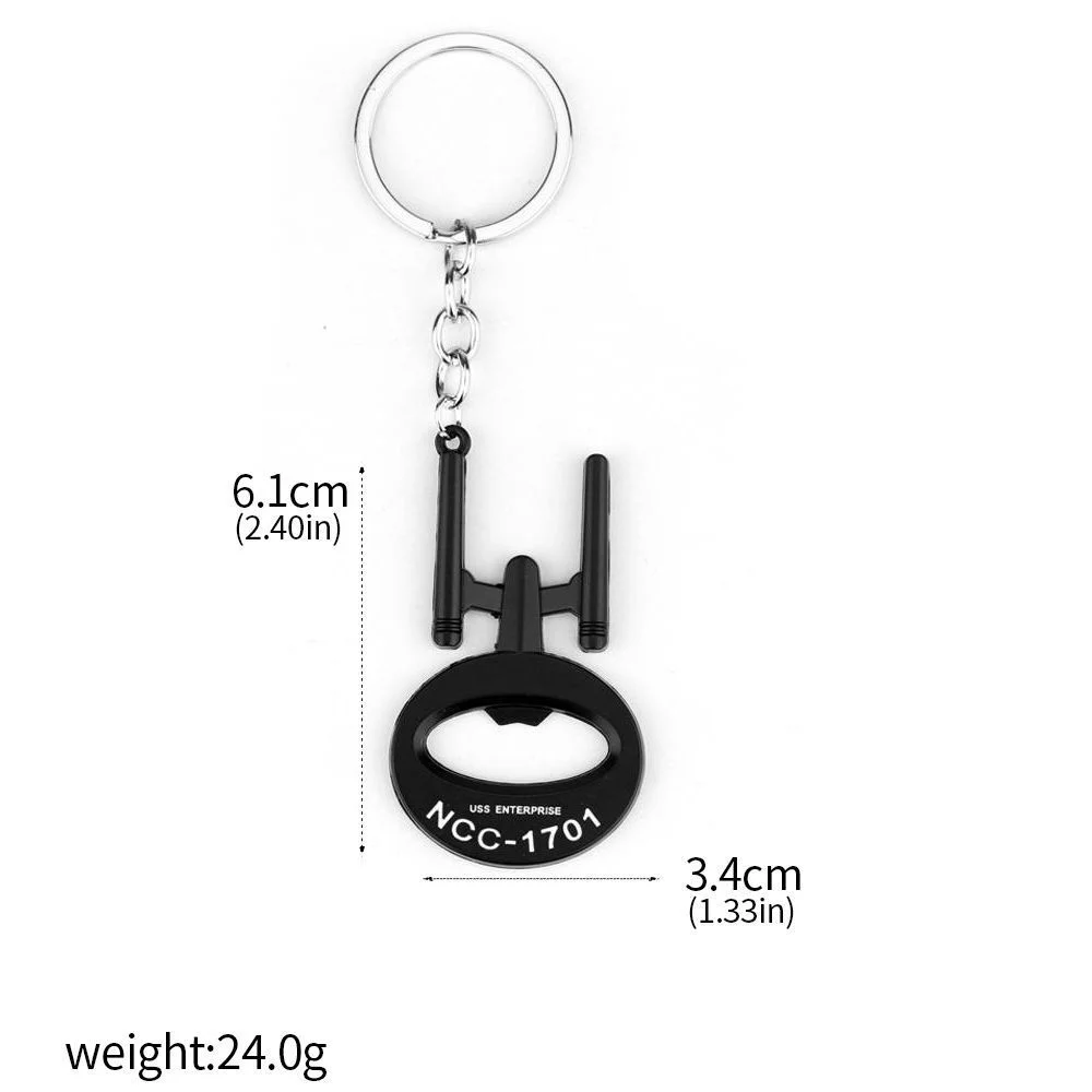 Movie Starship NCC-1701 Keychain Trek Pendant Keyring Decoration for Movie شائقین کے زیورات کے لوازمات تحفے
