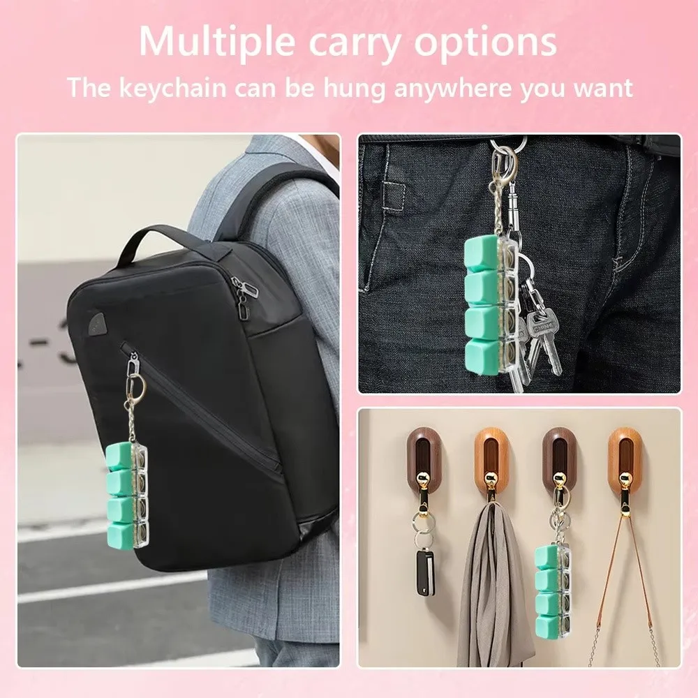 Diy Keycaps Keyboard Fidget Toys Stress Relief with Keychain Keyboard Keychain Finger Button 4-button Shaft Tester Work Office