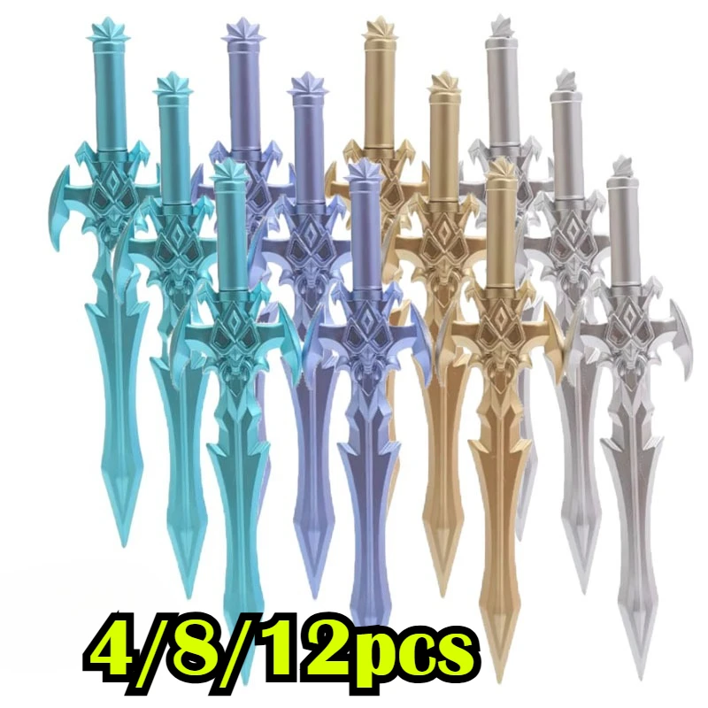 

4/8/12 шт., древний стиль, ручка-меч, аниме, боевые искусства, оружие, гелевая ручка, портативные студенческие канцелярские принадлежности для плавного письма
