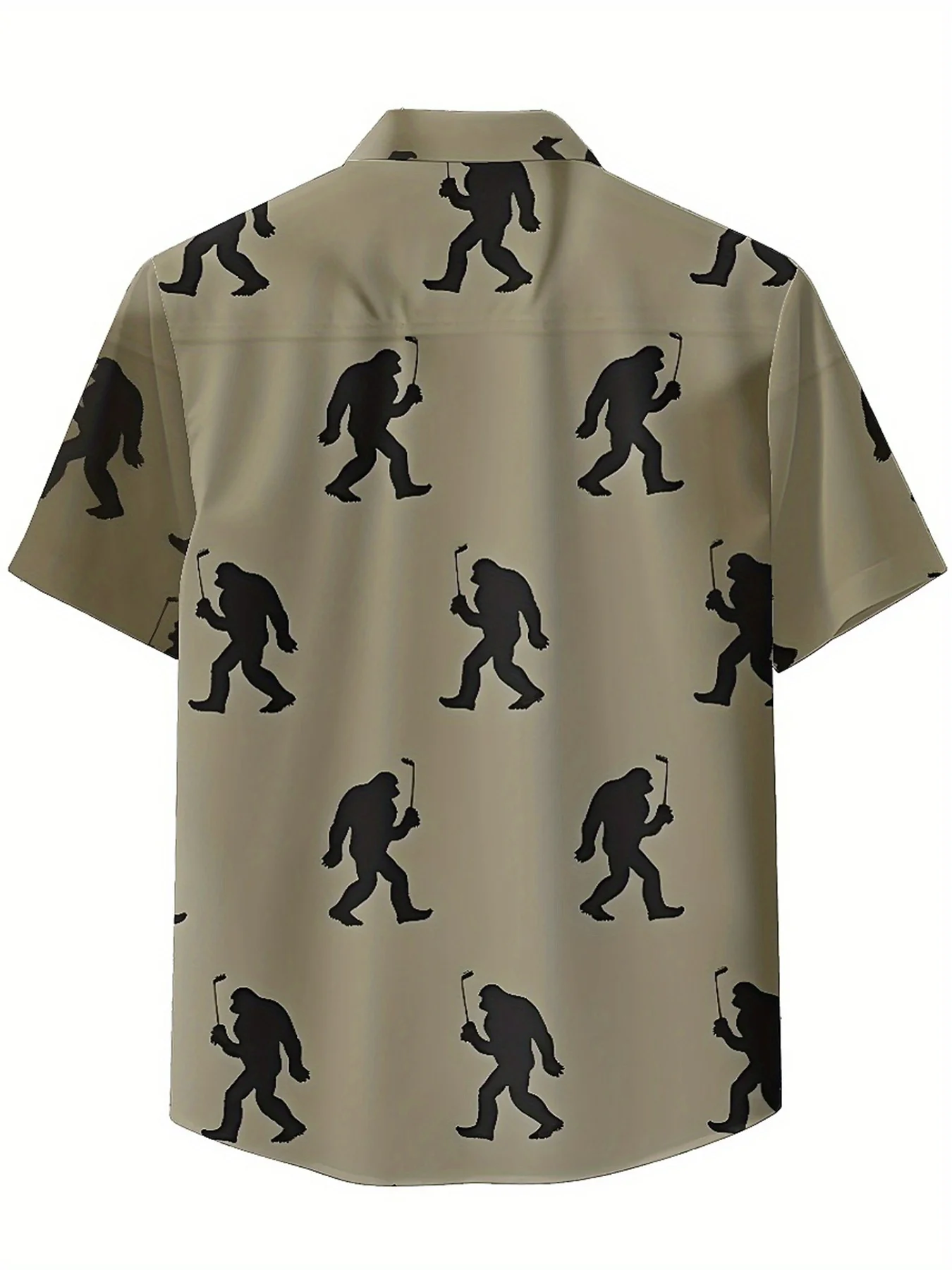 Men's Plus Size Hawaiian ShirtsSasquatch Golfingpattern, Fashionable Aloha Shirt, Summer Casual Top,3D Unisex Clothes