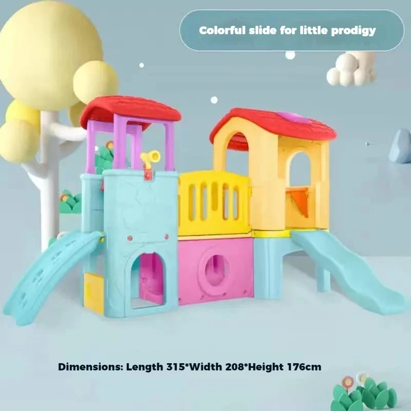 【JINLI TOYS】Children's slide indoor home castle kindergarten outdoor amusement equipment free shipping 2 years free warranty