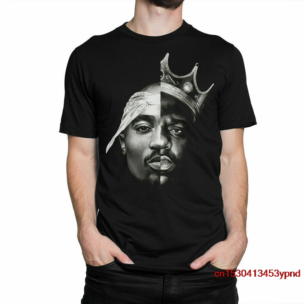 The Notorious BIG x 2Pac Combo T-Shirt Biggie Smalls And Tupac 90s Rap Tee Hip Hop tee man\'s t-shirt