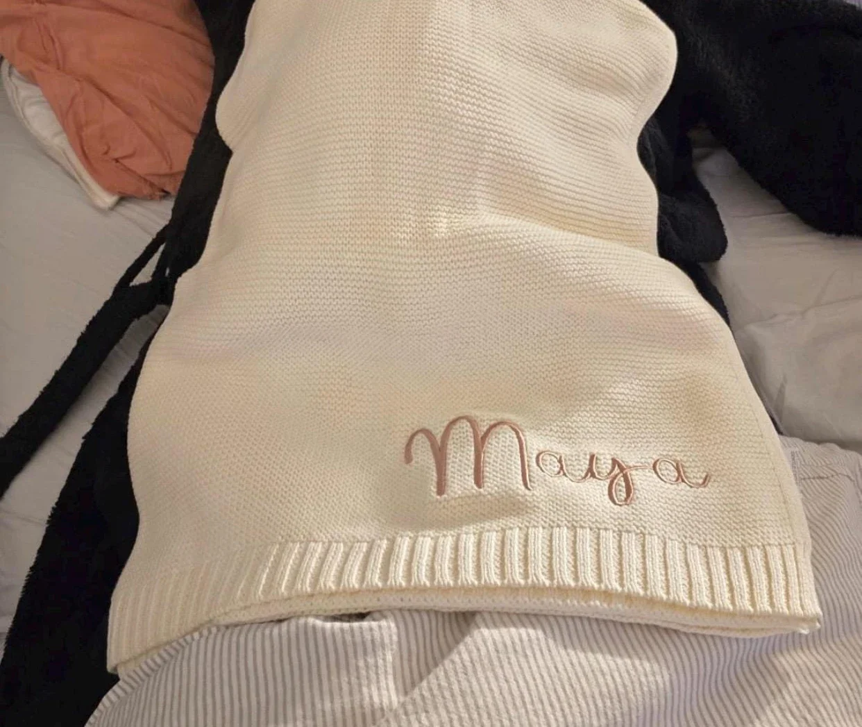 Personalized Baby Blanket Cotton Stroller Blanket Hug Quilt Knitted Cotton Birthday Gifts Bebé Bedding Swaddle Girls Boys Item - Image 4