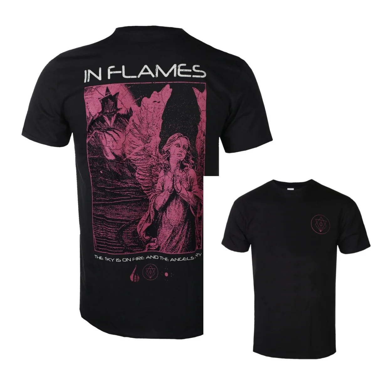 2026 In Flames Graphic Cotton T-shirt Unisex Summer Short Sleeve Fashion Brand Tee Luxury Casual Vintage Tees