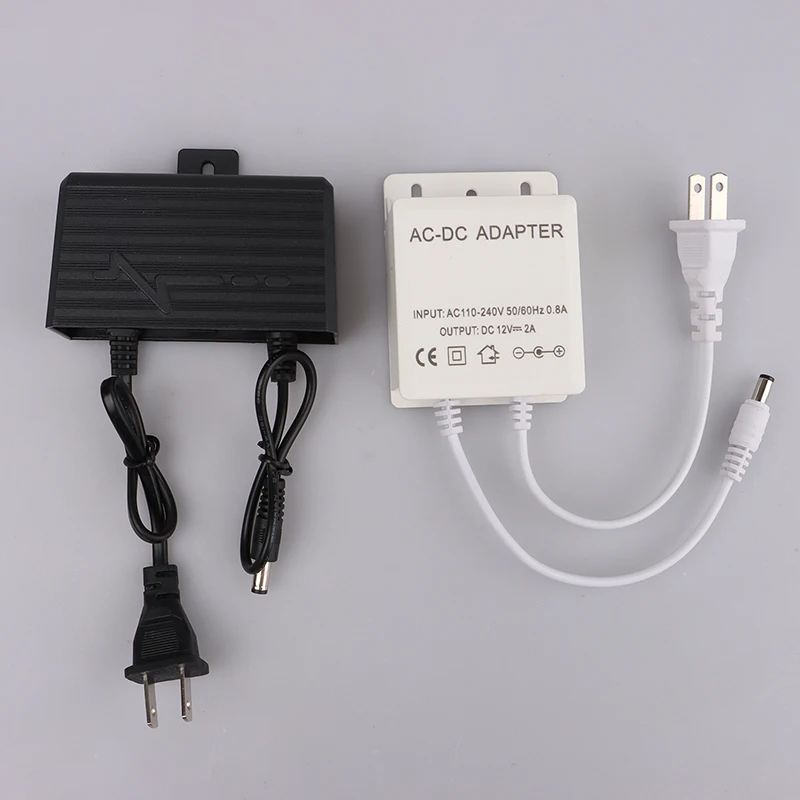 AC/DC 12V 2A Power Supply Adapter for CCTV Camera Outdoor Waterproof EU & US Plug Compatible Video Camera Charger