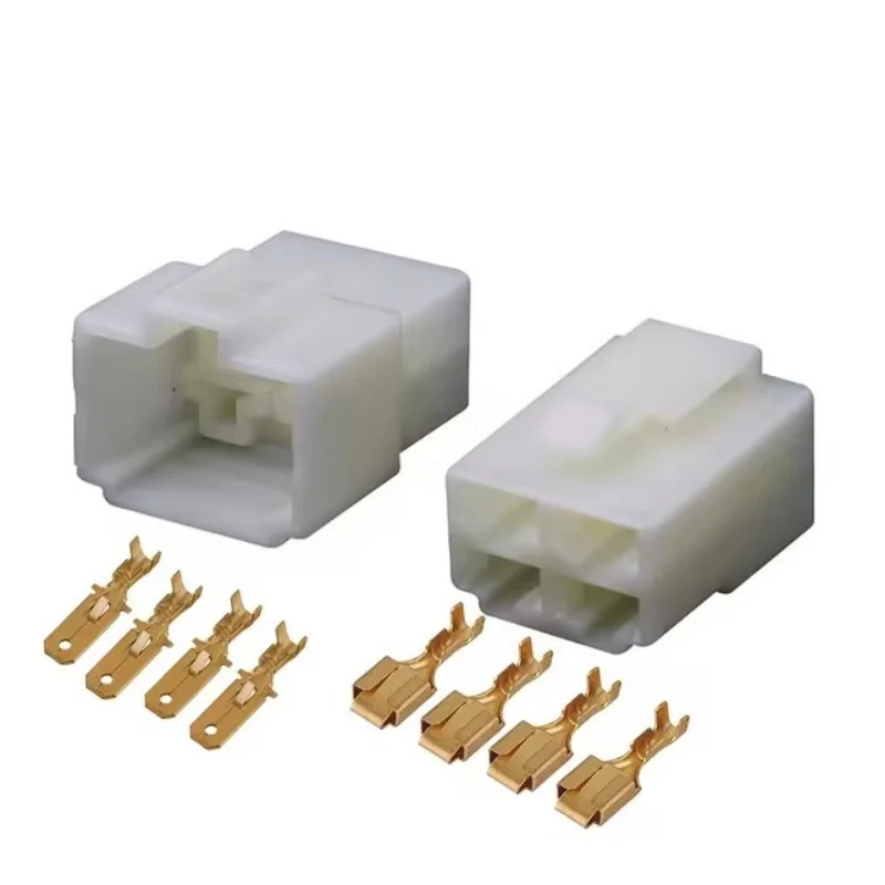 1-20 Sets 4 Pin 6.3 Series PA66 Female Male Electric Plug Connector DJ7041-6.3-11 DJ7041-6.3-21