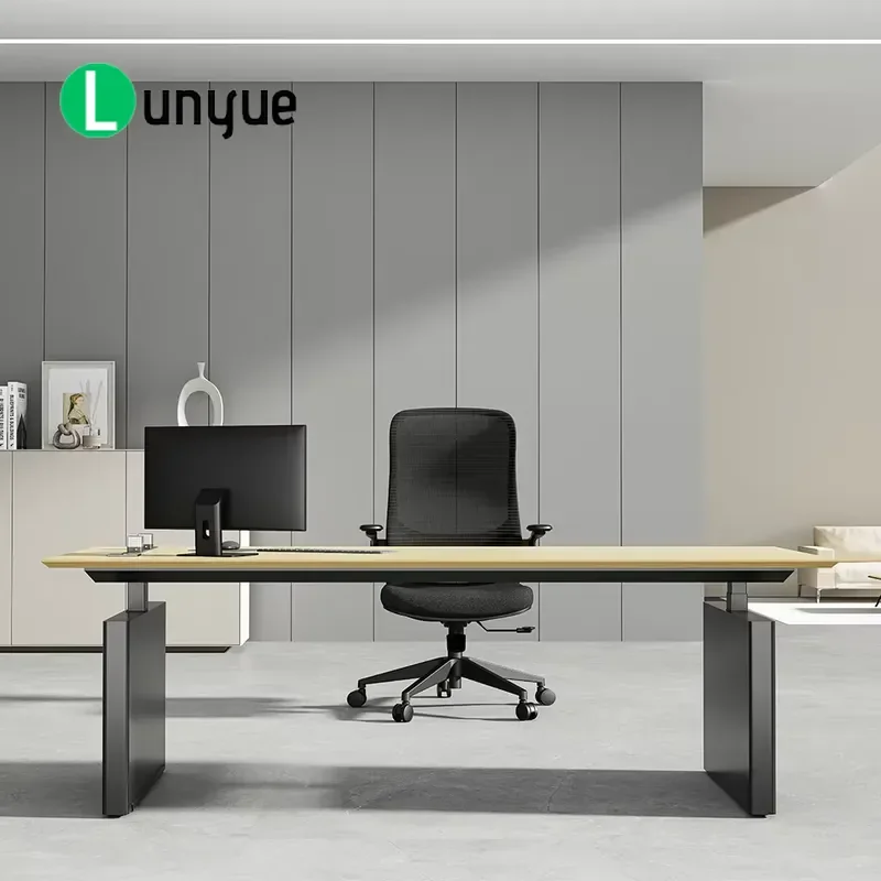 Height Adjustable Standing Desk 3 Stage Lift Convertible Table Rack Executive Office Furniture Ergonomic Workstation