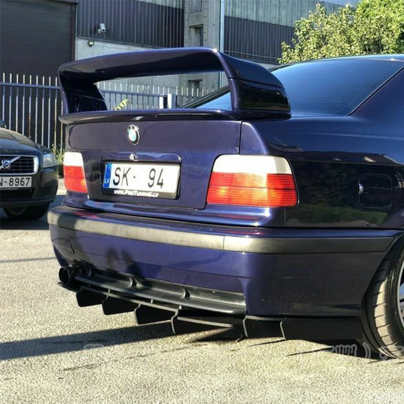 For bmw e36 M3 1990-2000 sports spoiler gt silver rear wing for bmw e36 aileron tuning ABS Glossy Black car acesssories