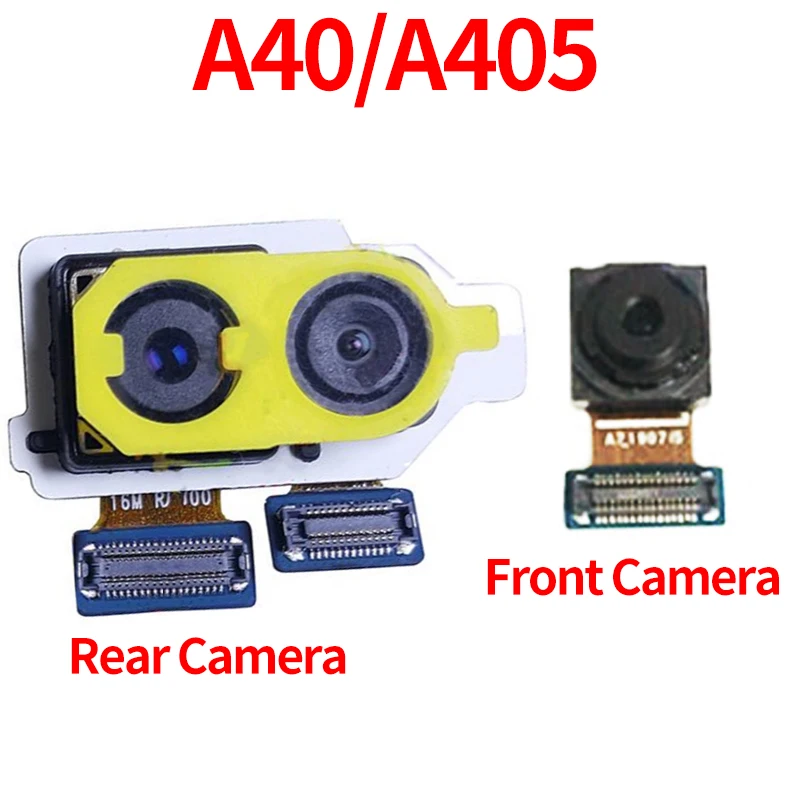 Back Rear Big Main Camera Module Flex Cable For Samsung Galaxy A40 A405 A405F SM-A405F Small Front Camera Flex