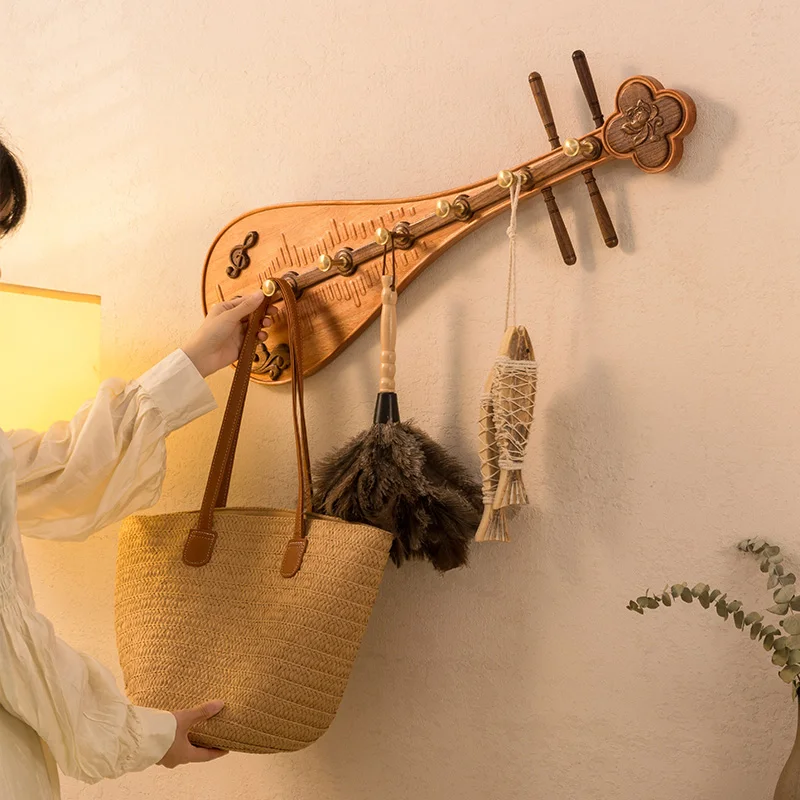 

Walnut hanger, wall hanging, wall hanging, no punching when entering the door, bedroom porch, coat rack behind the door