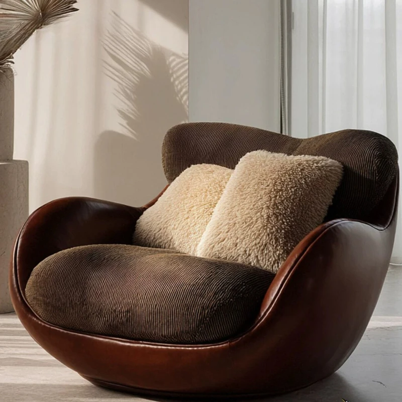 Design Meditation Living Room Chairs Swivel Recliners Back Stool Living Room Chairs Egg Lazy Fotel Bujany Home Furniture
