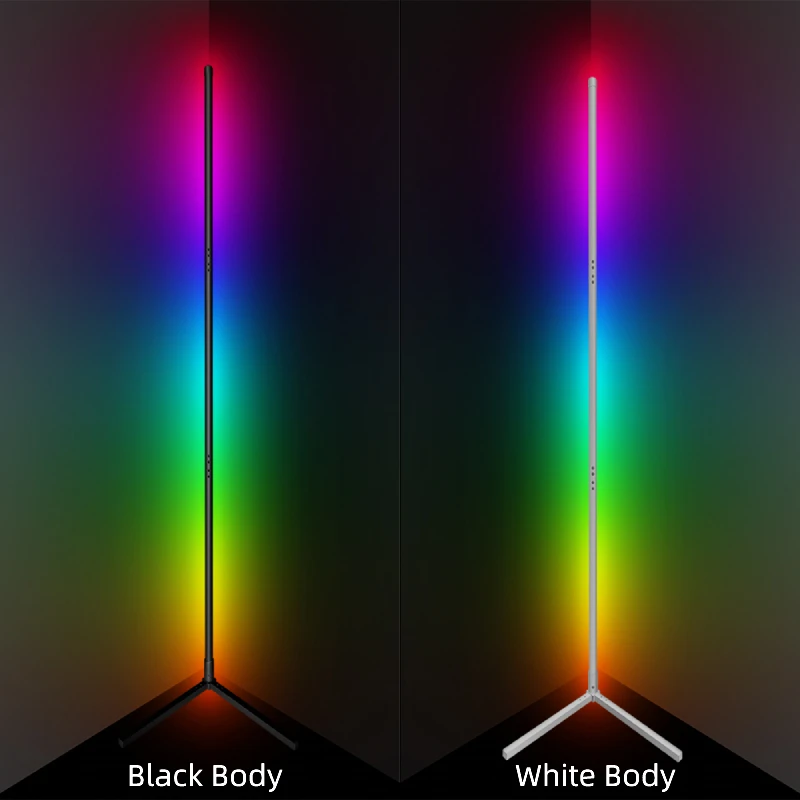 Tuya WiFi RGB Corner Lamps with Remote Home Deco LED Floor Stand Lighting Voice Control Alexa and Google Assistant 100-240V