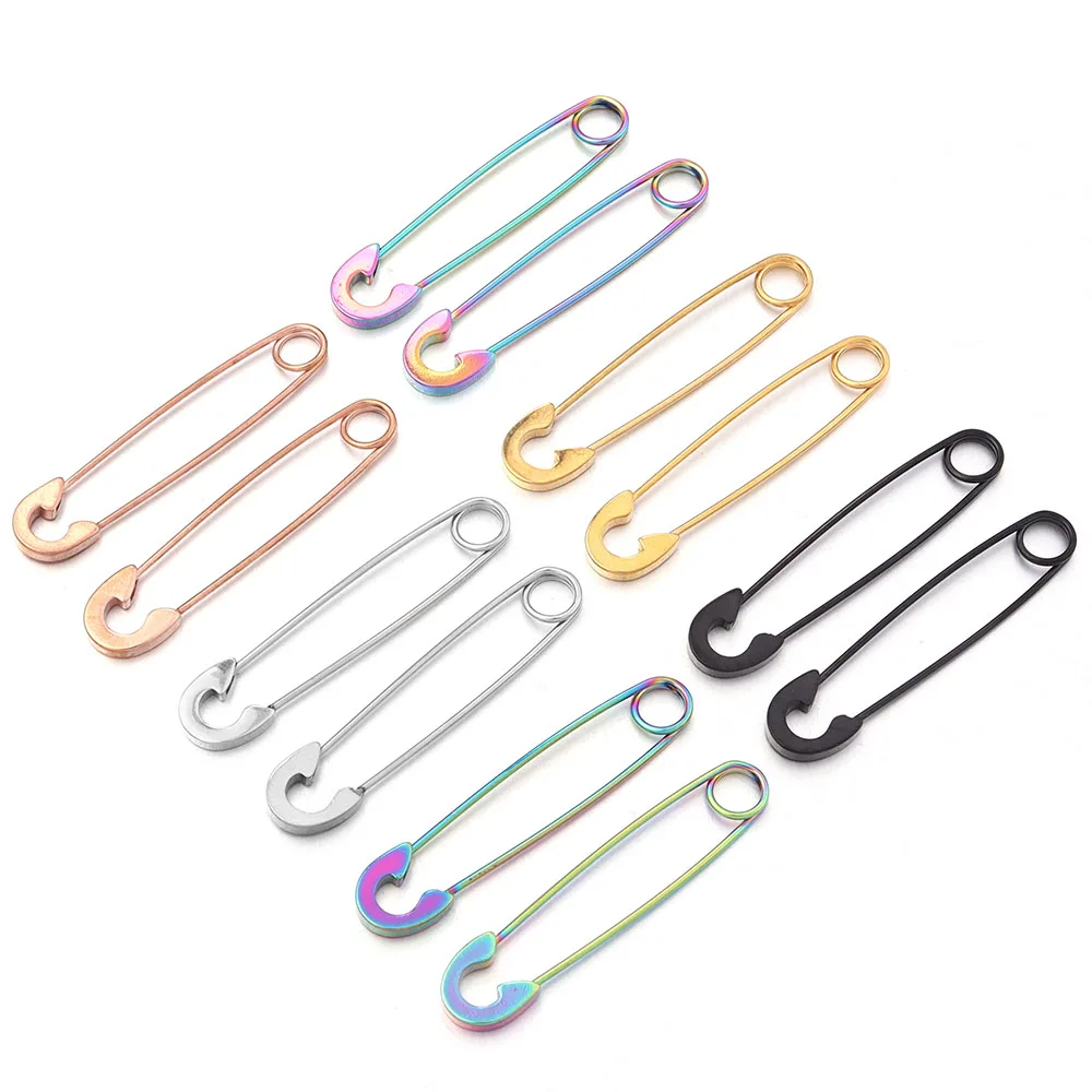 Stainless Steel Punk Pin Earrings Unique Design Paperclip Safety Steel Stud Fashion Earrings Elegant Women Man  Rock Piercing Ma