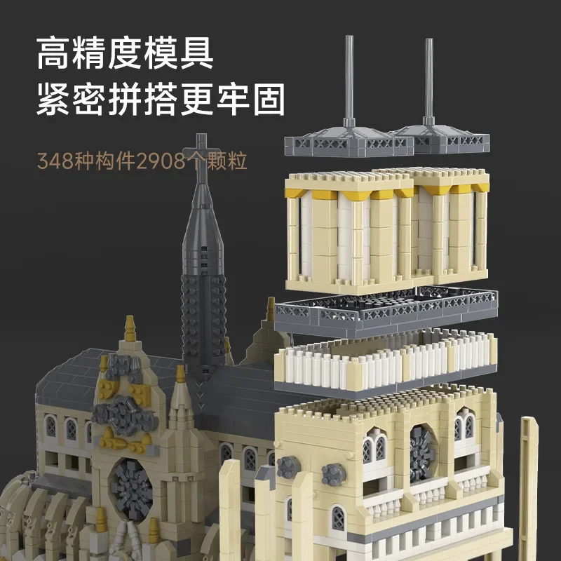 IWONDERES Microgranuli Notre Dame Cattedrale Colonia Cattedrale Architettura Street View Building Blocks giocattoli Modello Ornamenti
