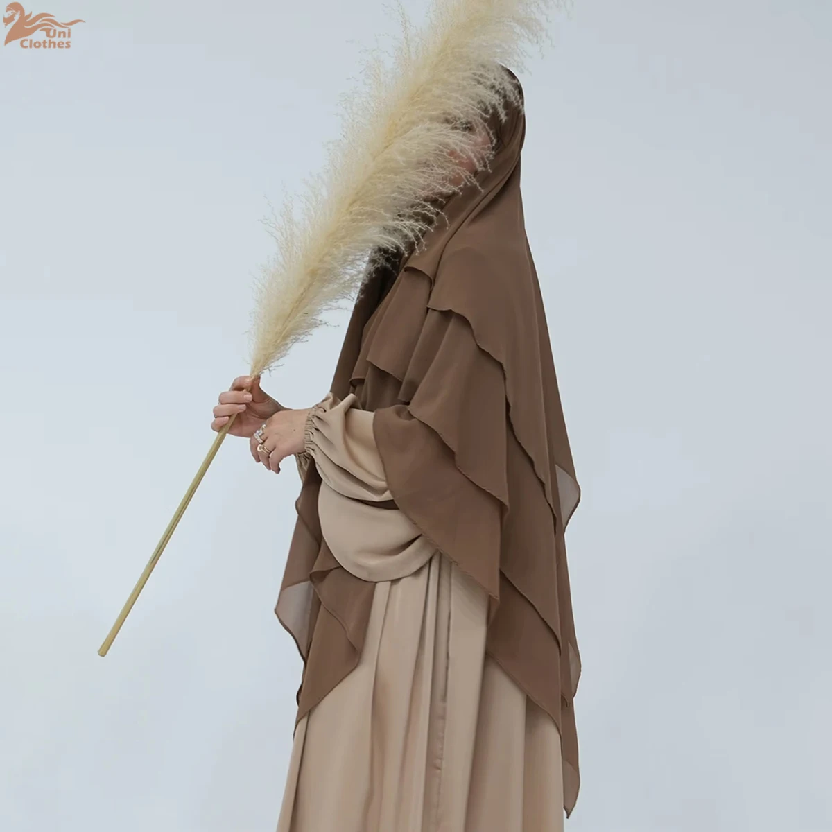 

New Womens Dresses Islamic Clothing Abaya Khimar Big Scarf Chiffon Long Jilbab Khimar Hijab Muslim Layers Full Cover