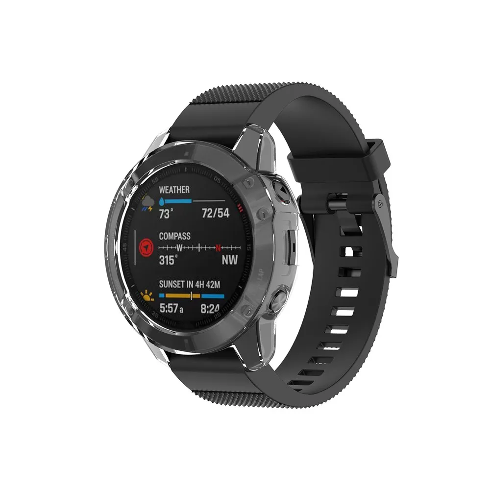 Schutzhüllen für Garmin Fenix 6 Fenix 6S 6X Weiche Kristallklare TPU-Schutzhülle Rahmen Smartwatch-Zubehör Schale – Detail 31
