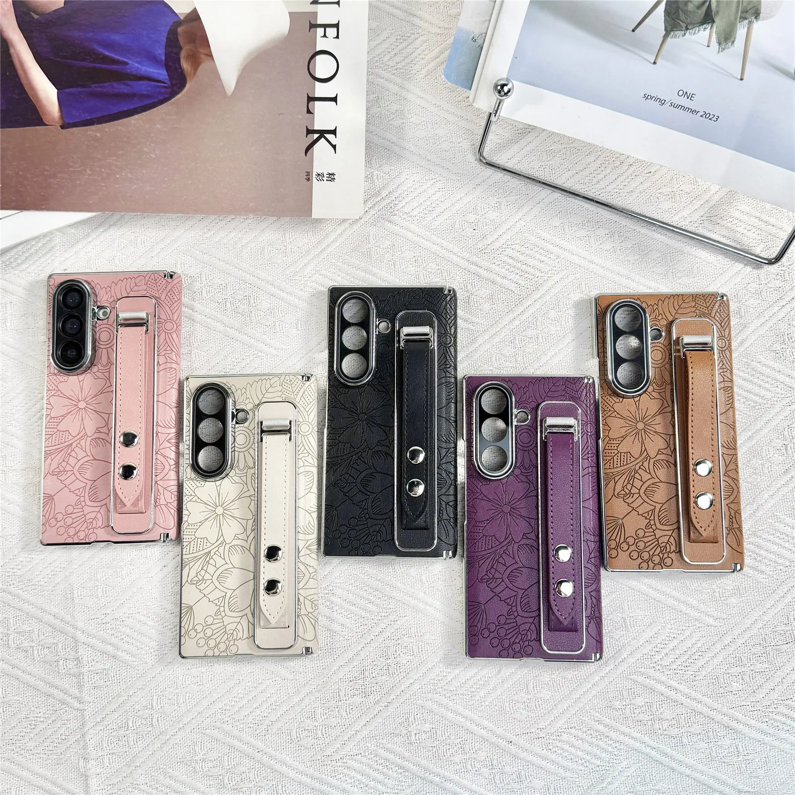 PU Leather Protective Case With Hand Strap For Samsung Galaxy Z Fold8/Z Fold8 Ultra, Full Coverage Fold Phone Case.