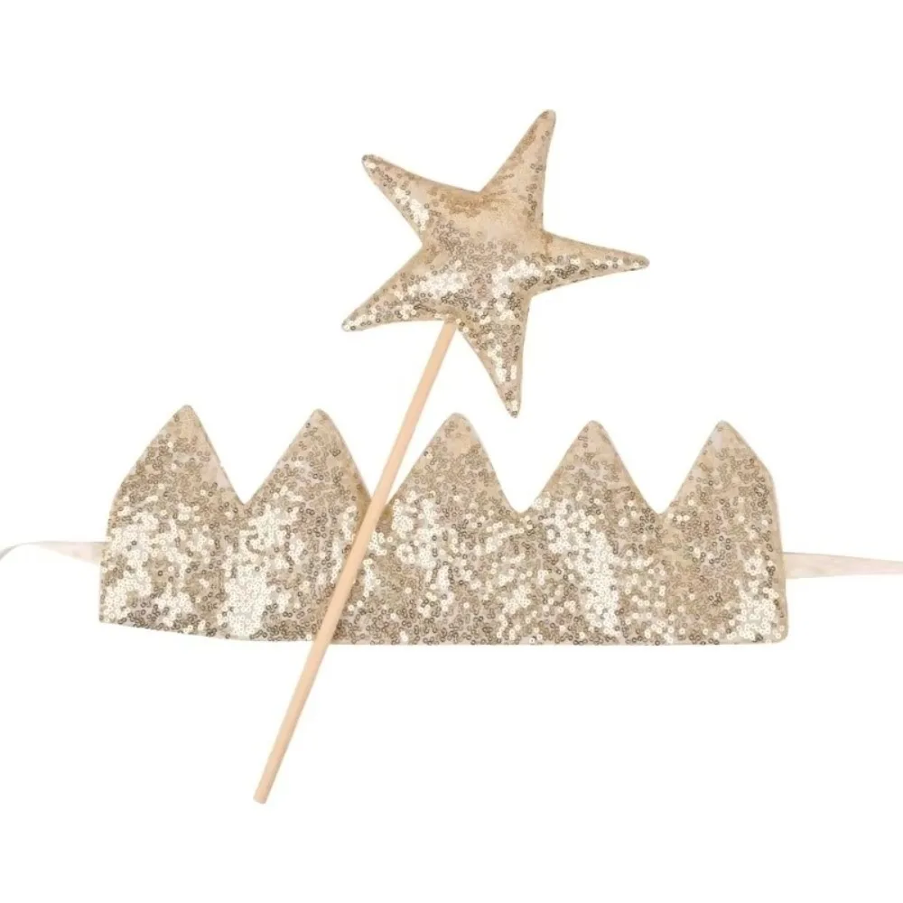 Glitter Design Party Headwear Star Shape Adjustable Headband Stage Performance Headband Fairy Stick Style