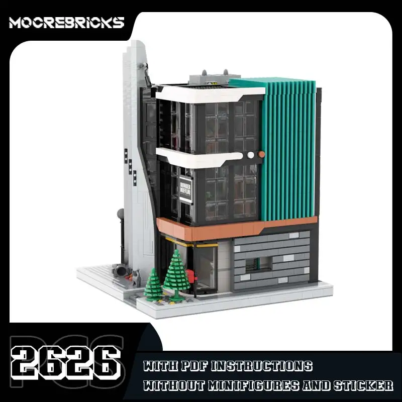 MOC-129253 De Kantoorbouwstenen Model Diy Kleine Deeltjes Bakstenen Modulaire Architectuur Speelgoed Kinderen Verjaardagscadeau