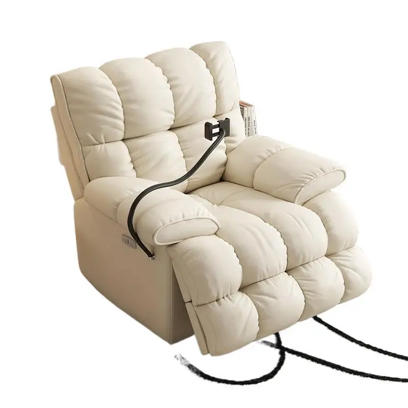 single sofa chair cream can lie down and sleep, living room bedroom rocking chair first class space lazy sofa cabin