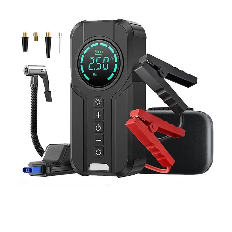 

Car Jump Starter Emergency Air Pump Portable Air Compressor Multi-function Tire Inflator Auto Portable Battery Starter EVA Bag