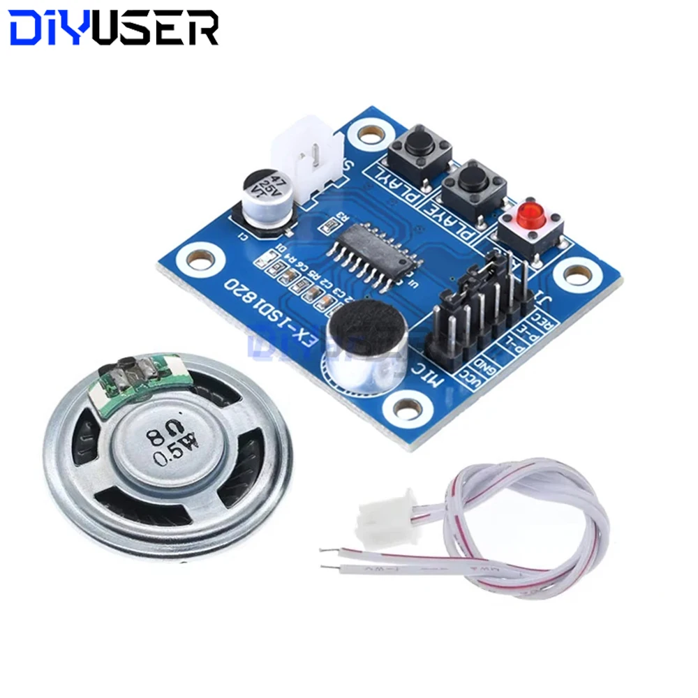 【セール中】DIYUSER ISD1820 音声録音レコーダーモジュール マイクサウンドオーディオスピーカー付き