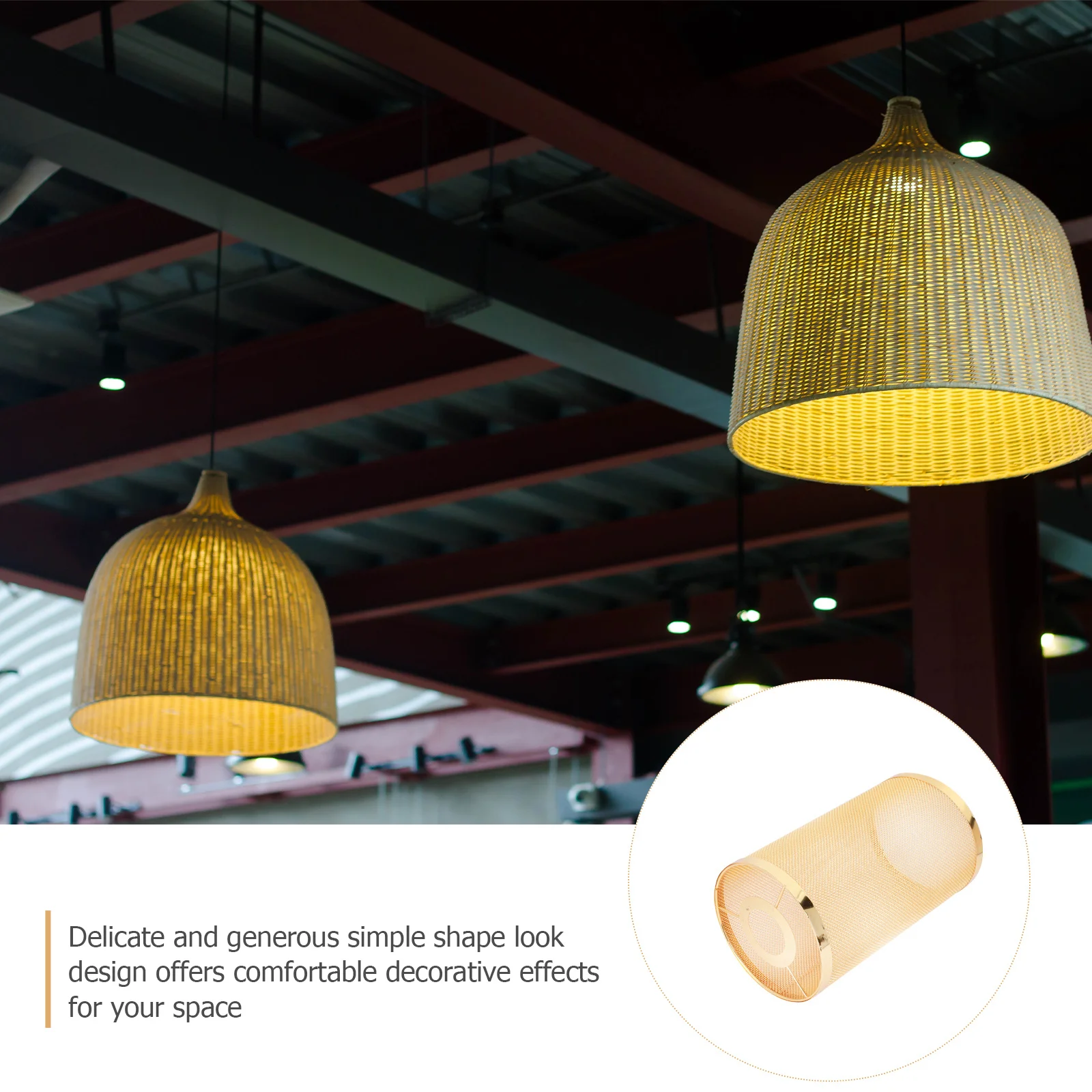 

1pc Modern Metal Light Shade Hanging Lamp Cover Hollow Decorative Pendant Lighting Fixture Accessory For Living Room Bedroom