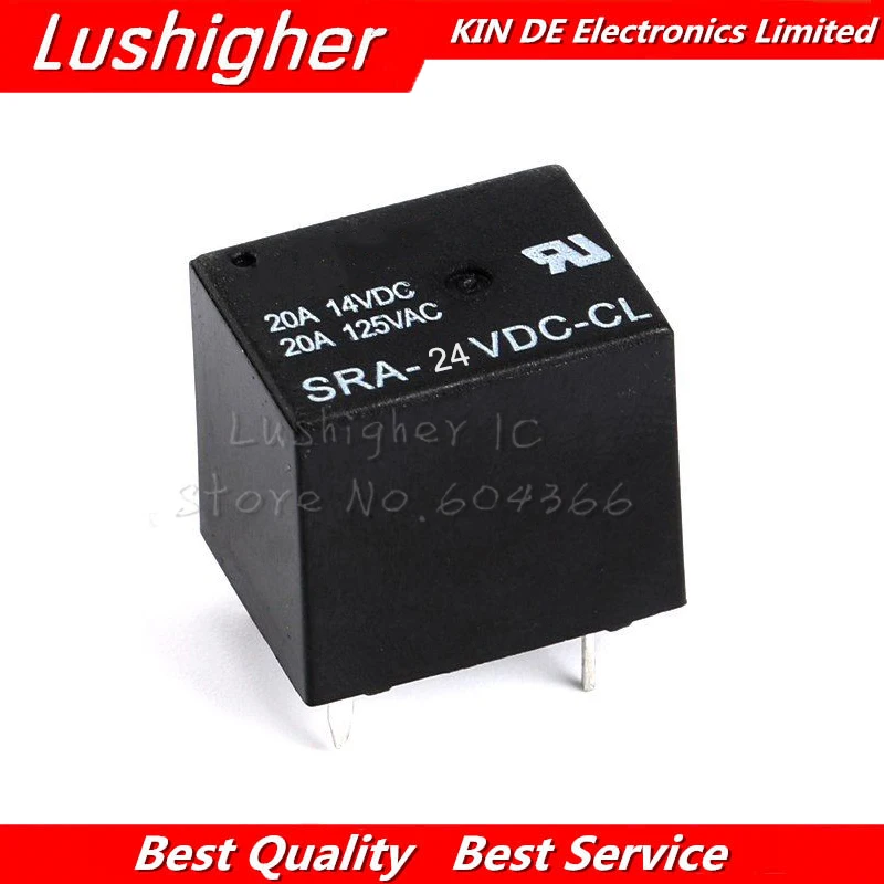 10PCS Relay SRA-24VDC-CL SRA-24VDC SRA-24V SRA-24 Relays 5PINS 24V DC T74