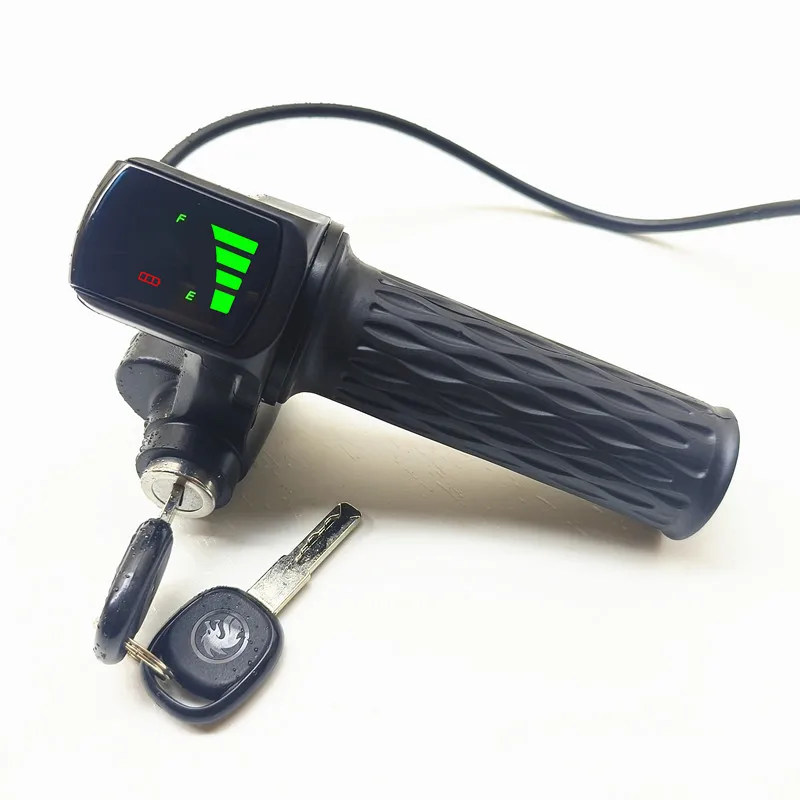 

Folding car handle 48V electric battery driving with lock speed control handle