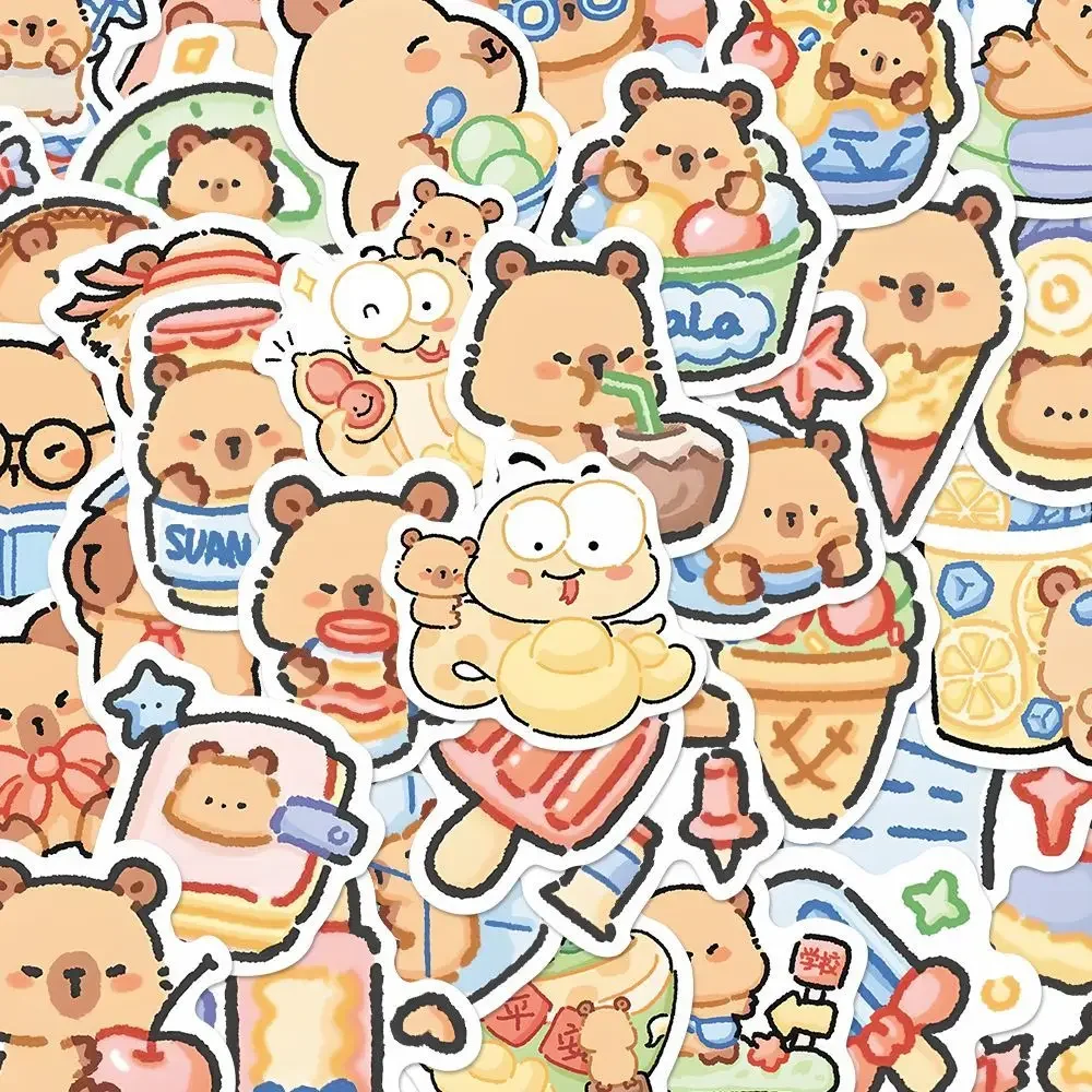 10/30/50PCS น่ารัก kapibara สติกเกอร์น่ารักการ์ตูน capybara สติกเกอร์ตกแต่ง