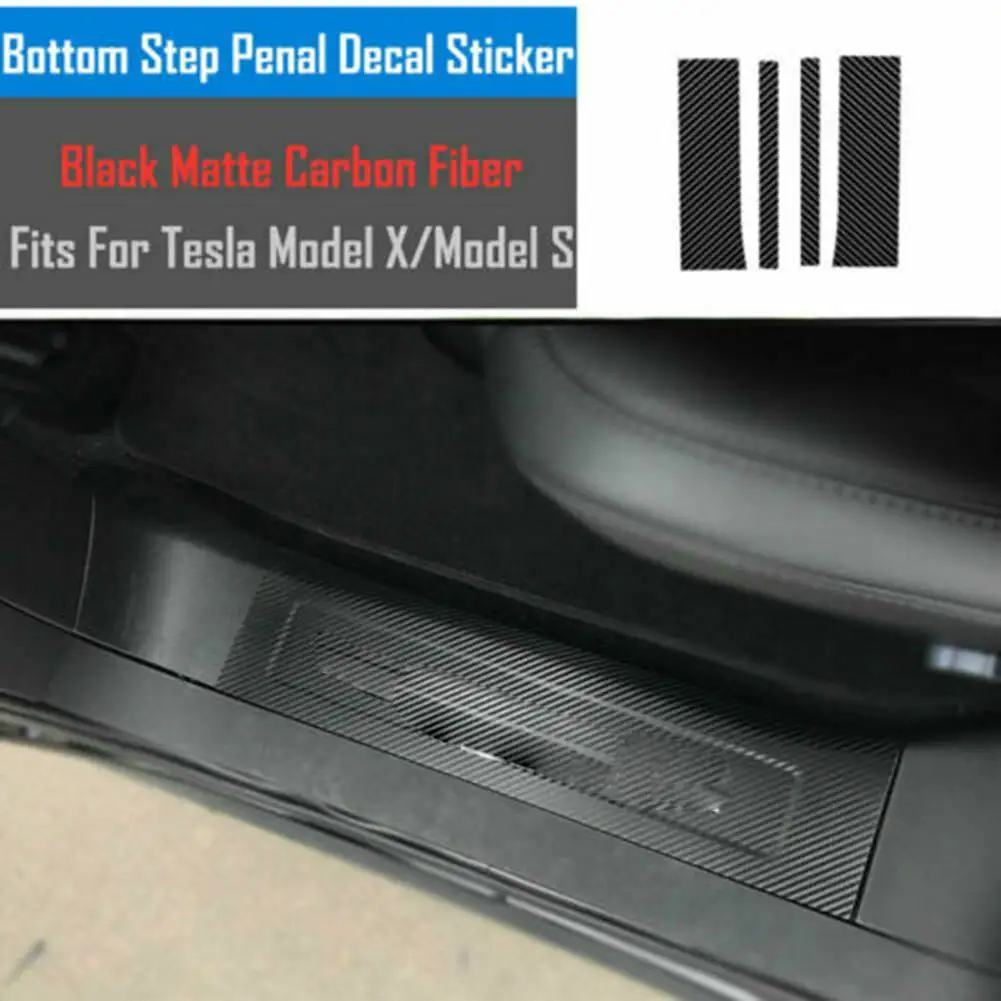 /3D /Carbon /Fiber Vinyl Sticker Wrap For Tesla For X Center Console Trim 2012-2021 Left Hand Drive Car Interior Decorat