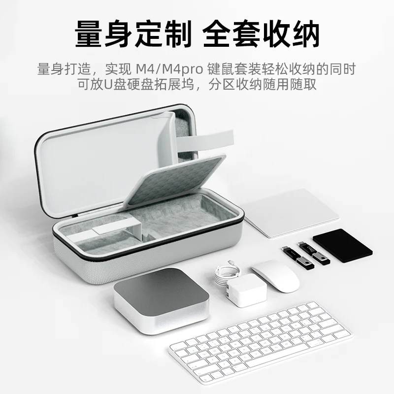 

For Apple Mini M4 Host Storage Bag Custom Large Capacity Universal Portable Travel Mouse Keyboard Complete Storage Handbags