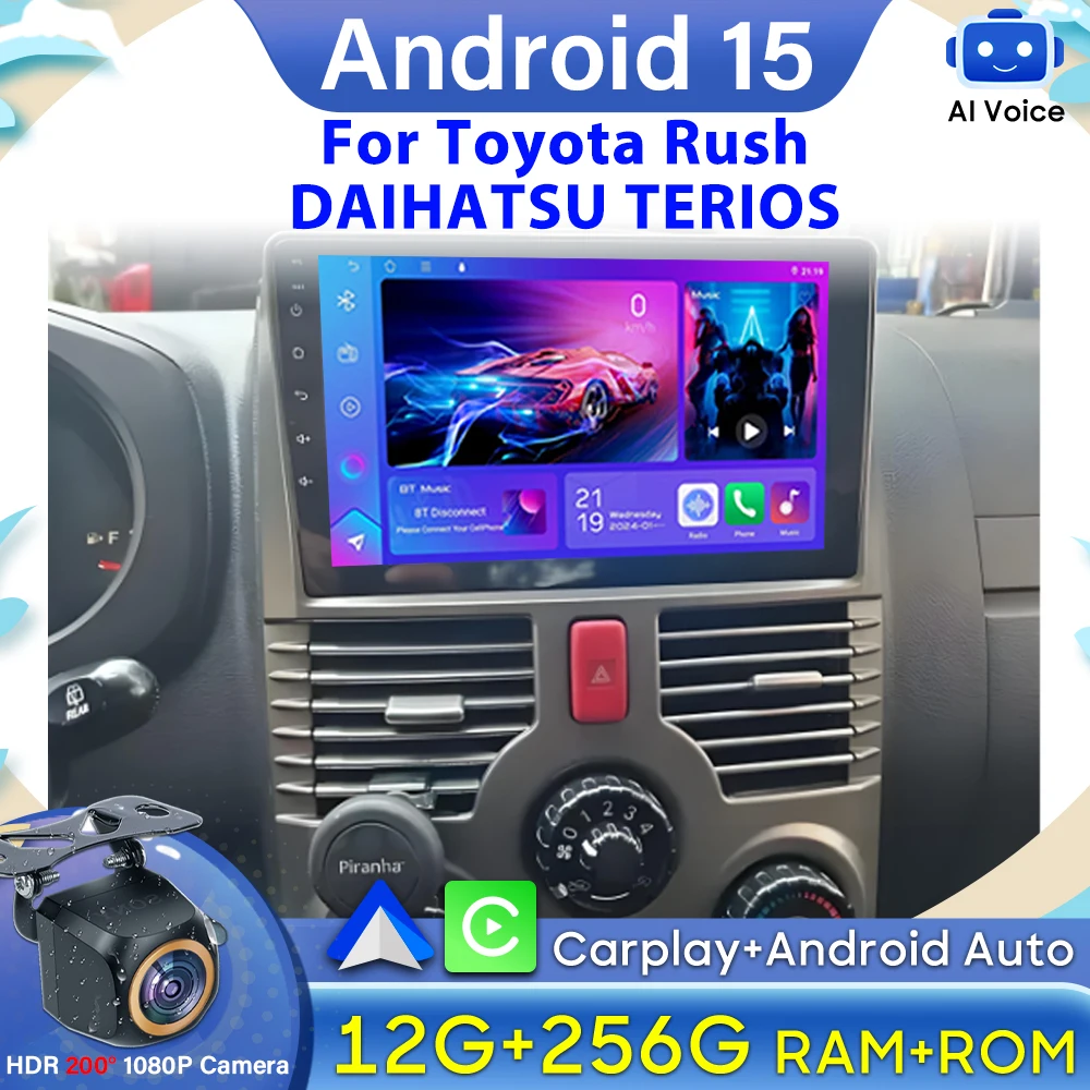 

Carplay Android Auto For Toyota Rush DAIHATSU TERIOS Video Car Radio GPS Navigation 5G Wifi Car Monitor Automotive Multimedia 2k