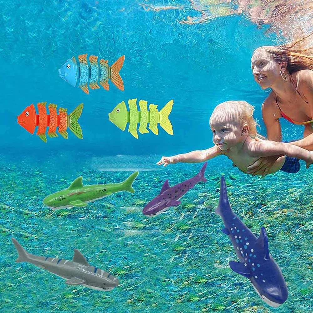 Jouets de plongée d'été Torpedos poulpe anneau de poisson de plongée piscine jeux d'eau formation coffret cadeau jouets pour enfants