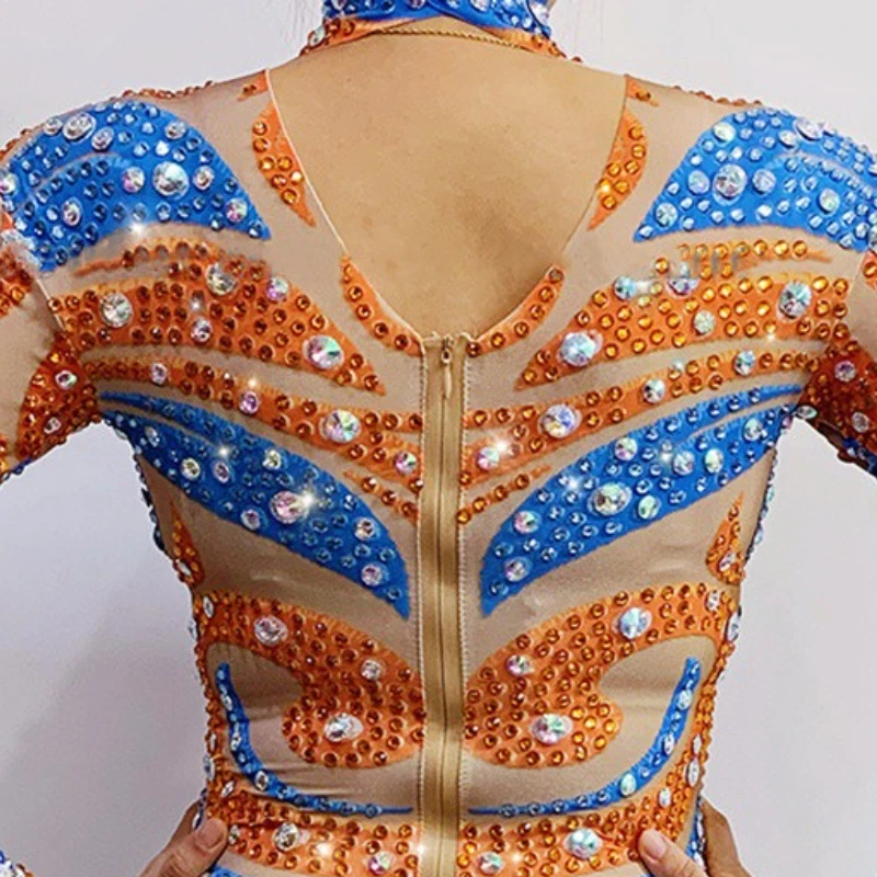 ปาร์ตี้ Bright Diamond แขนยาวสุภาพสตรีสีสันน่าสนใจชุด Vestidos De Ocasião อย่างเป็นทางการ Vestidos De Fiesta