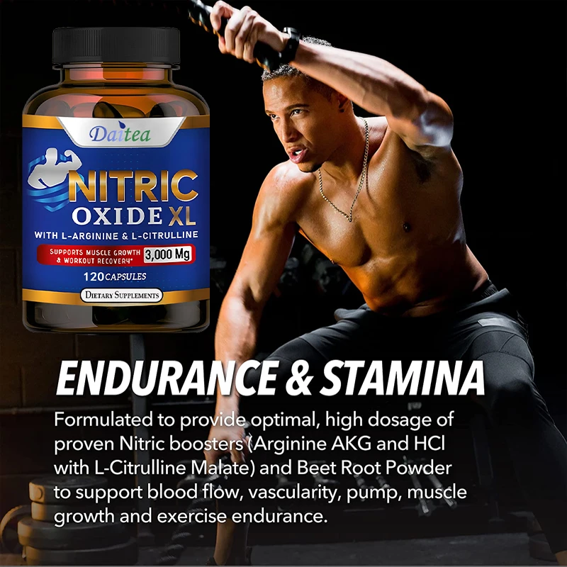 Super Nitric Oxide - Helps Improve Workout Performance, Muscle Growth and Strengthening, Physical Fitness