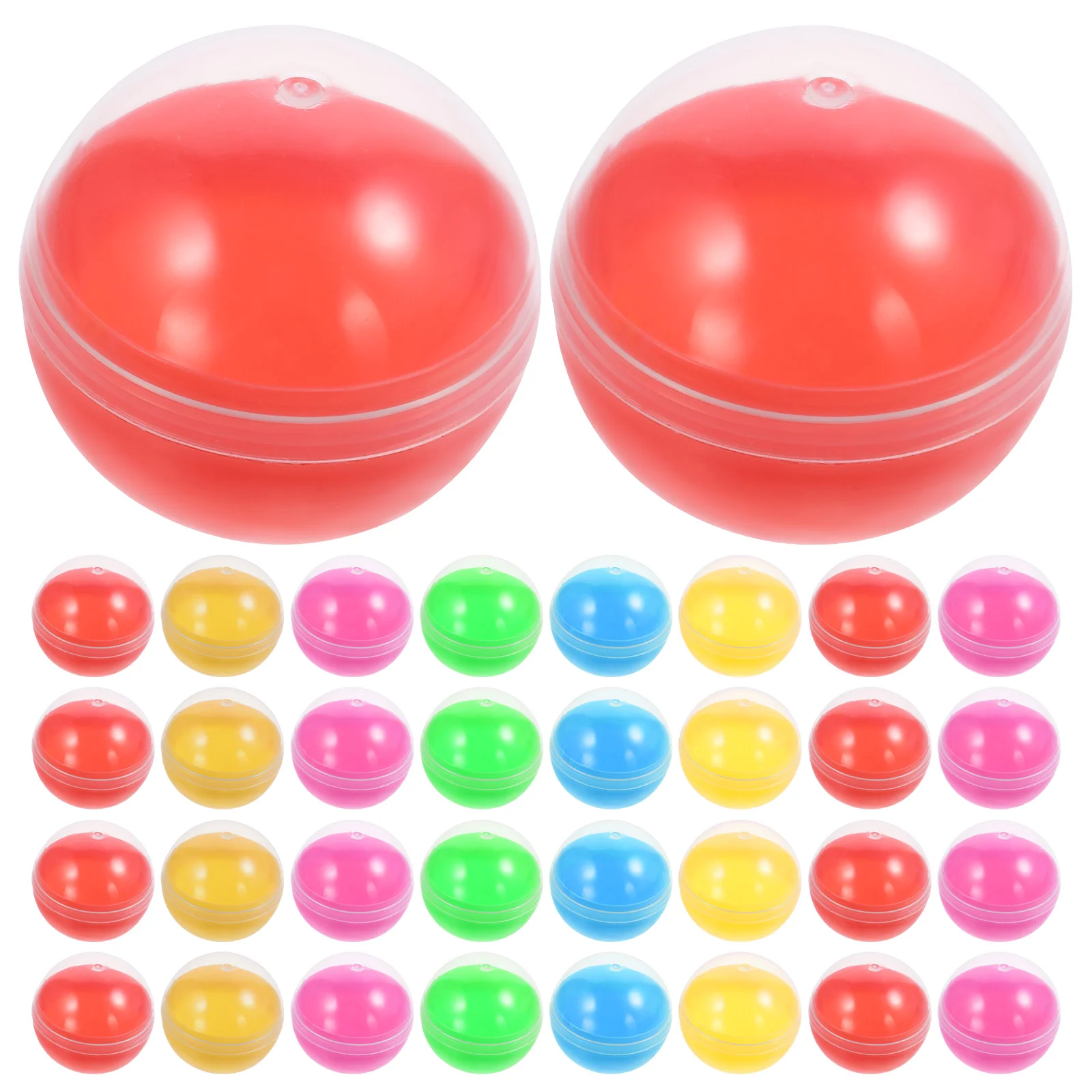 50 Pcs Egg Shell Twisting Plaything Ball Easter Eggs Plastic Capsules Container Empty Gumball