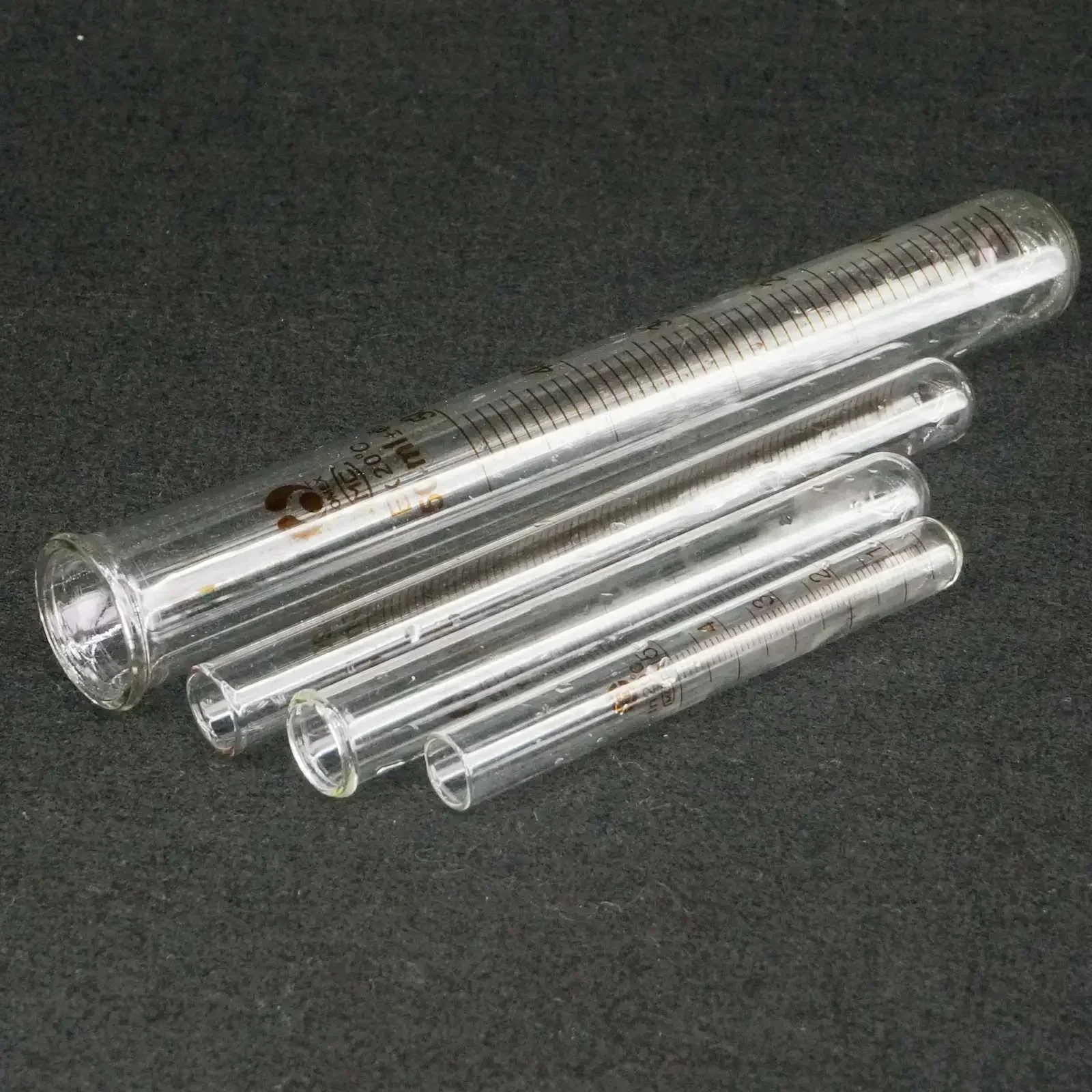 LOT2 2/5/10/15/20/25/50/100ml Glass Flat Mount Round Bottom Test Tube Lab