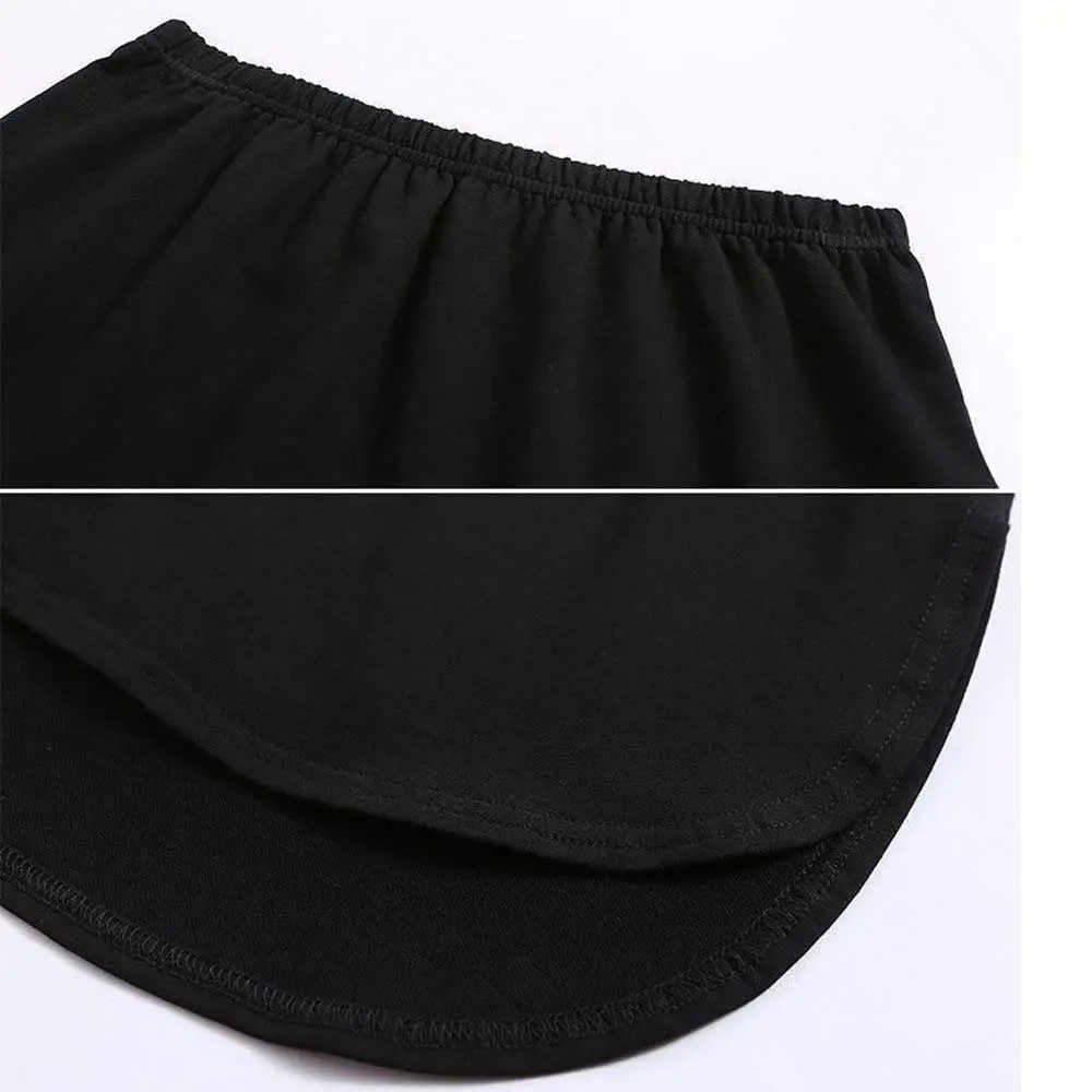 Flexible Hemline Shirt Hem A-line Skirts False Layers Layering Fake Top Women Slips Mini Skirt