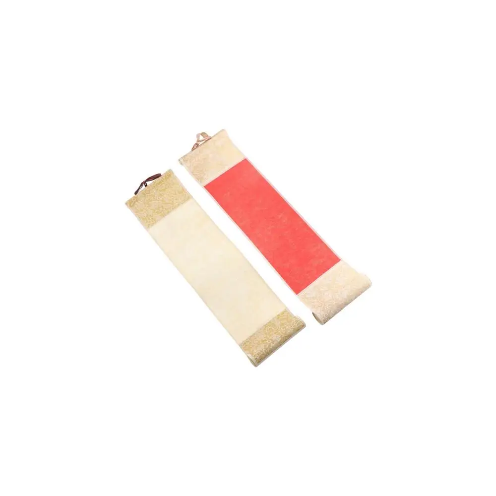 Home Decoration Art Supplies Gilded Rice Paper Scroll Mini Batik Trumpet Scroll Painting Drawing Paper Blank Hanging Scroll