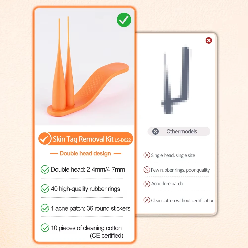 Zestaw narzędzi 2-w-1 do bezbolesnego usuwania brodawek, znamion, plam, zaskórników i kurzajek z pisakiem do usuwania oraz wacikami do czyszczenia, narzędzie do pielęgnacji skóry twarzy