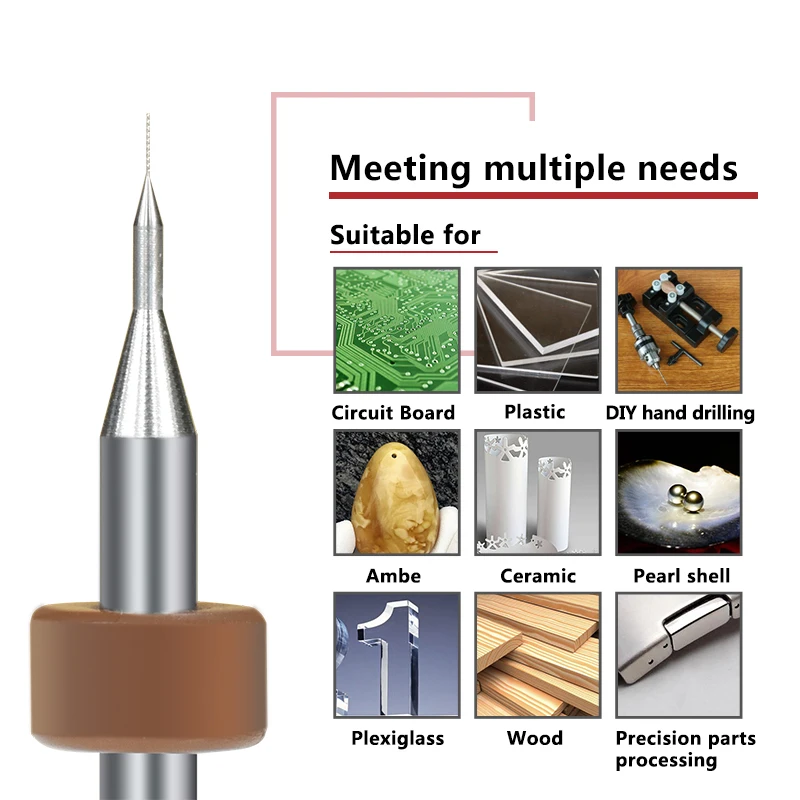 Imagem -05 - Pcb Micro Gun Drill Bit Grupo Carbide Drill Bit 0.11.0 1.12.0 2.13.0 mm Perfuração Pcb Circuit Board 30 Pcs
