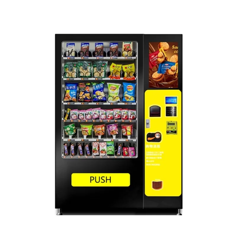 Touch Screen Outdoor Large Capacity Snack Drink Vending Machine With Card Reader Vending Drink Machine For Sale