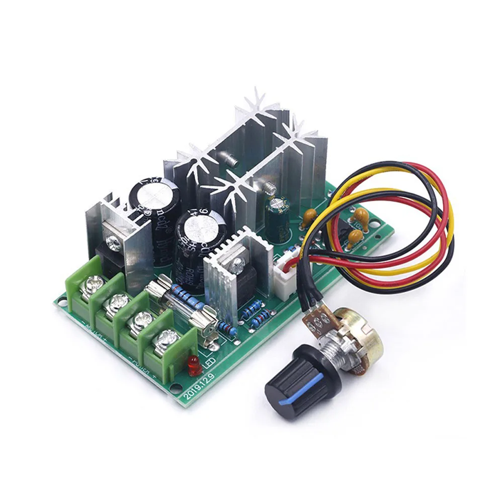DC10-60V Motor Speed Controller 12V 24V 36V 48V PWM Motor Speed Controller Switch 20A Current Voltage Regulator Drive Module